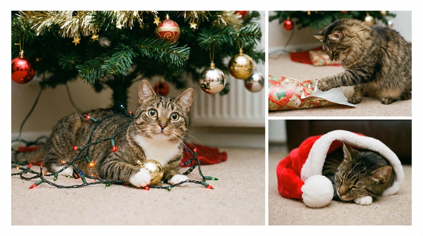 Котики в преддверии Нового года: 22 снимка, полные эмоций