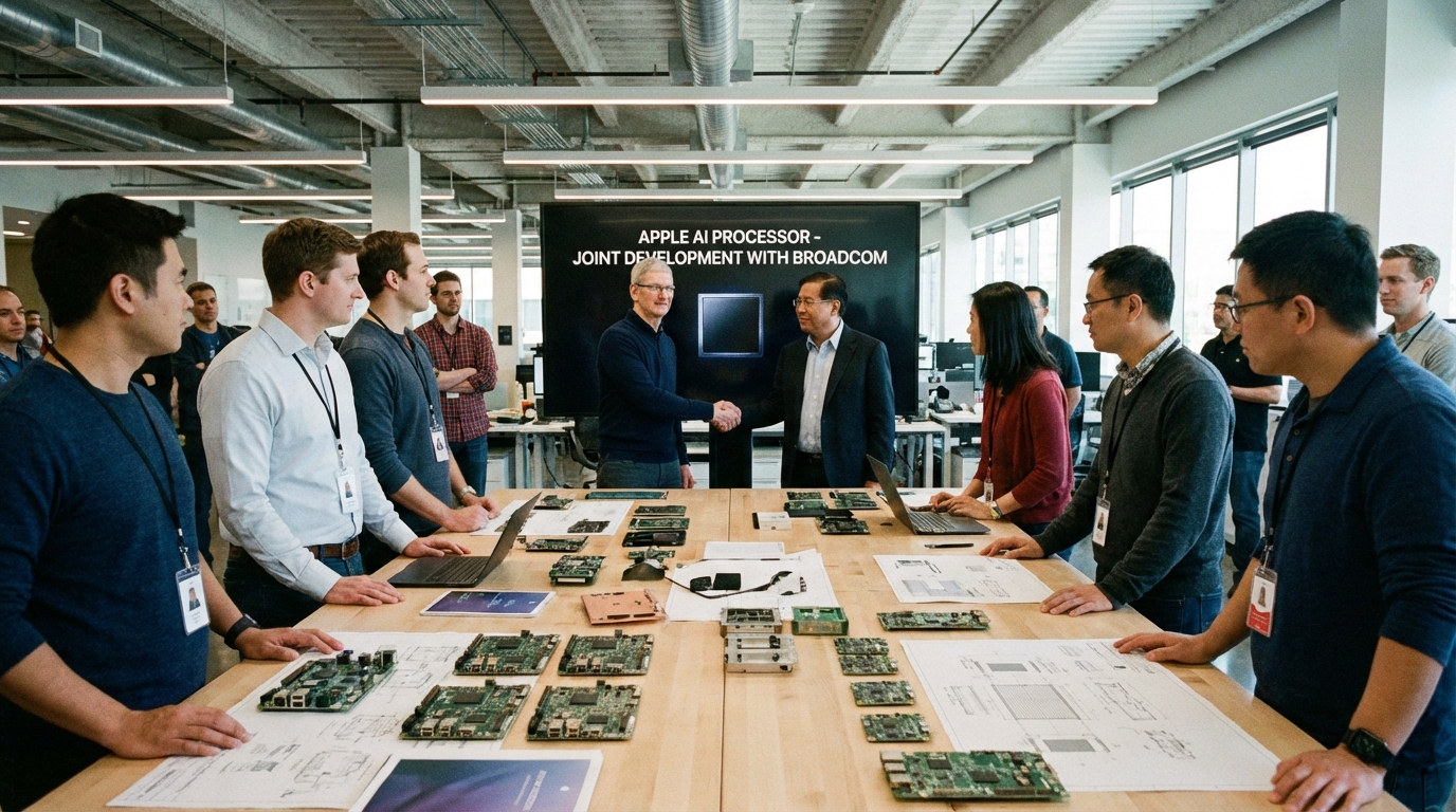 Apple разрабатывает собственные чипы для искусственного интеллекта, получая поддержку от Broadcom