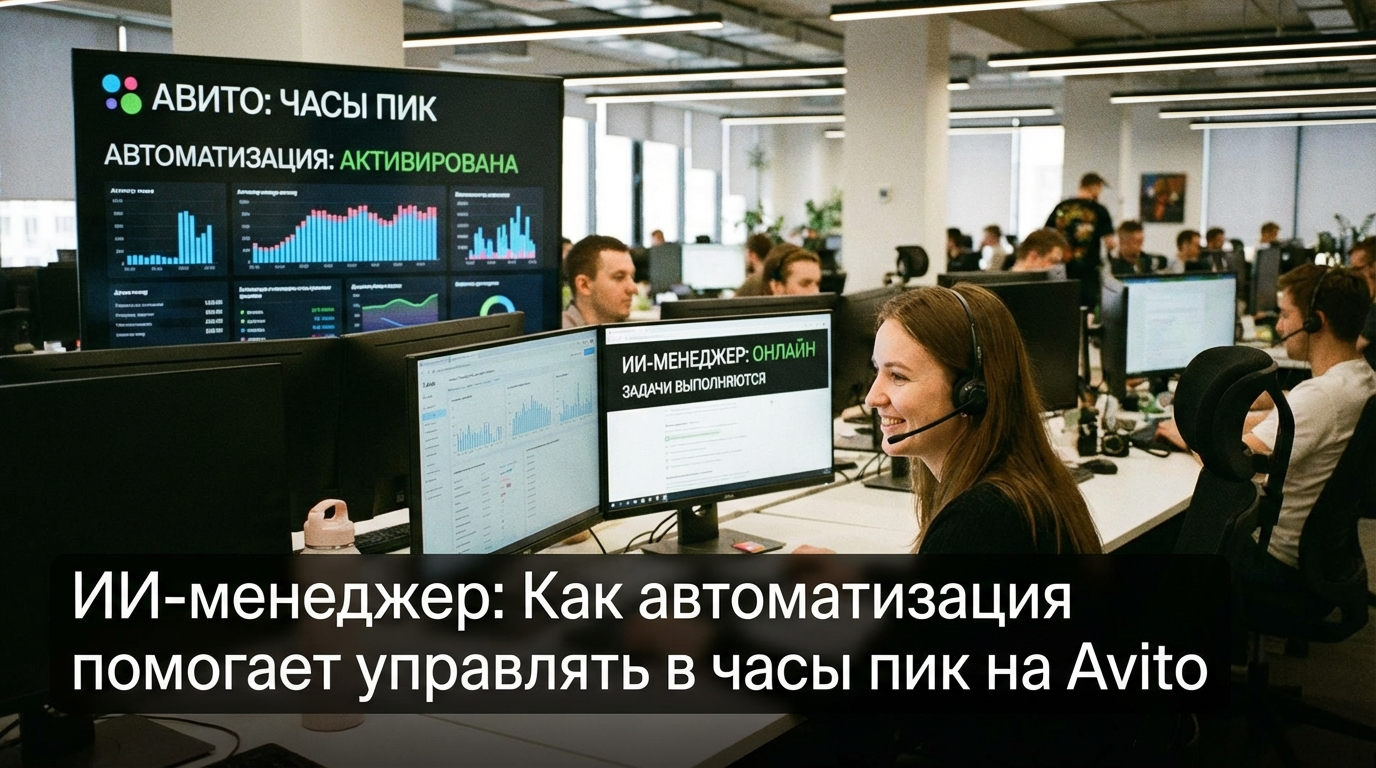 ИИ-менеджер: Как автоматизация помогает управлять в часы пик на Avito