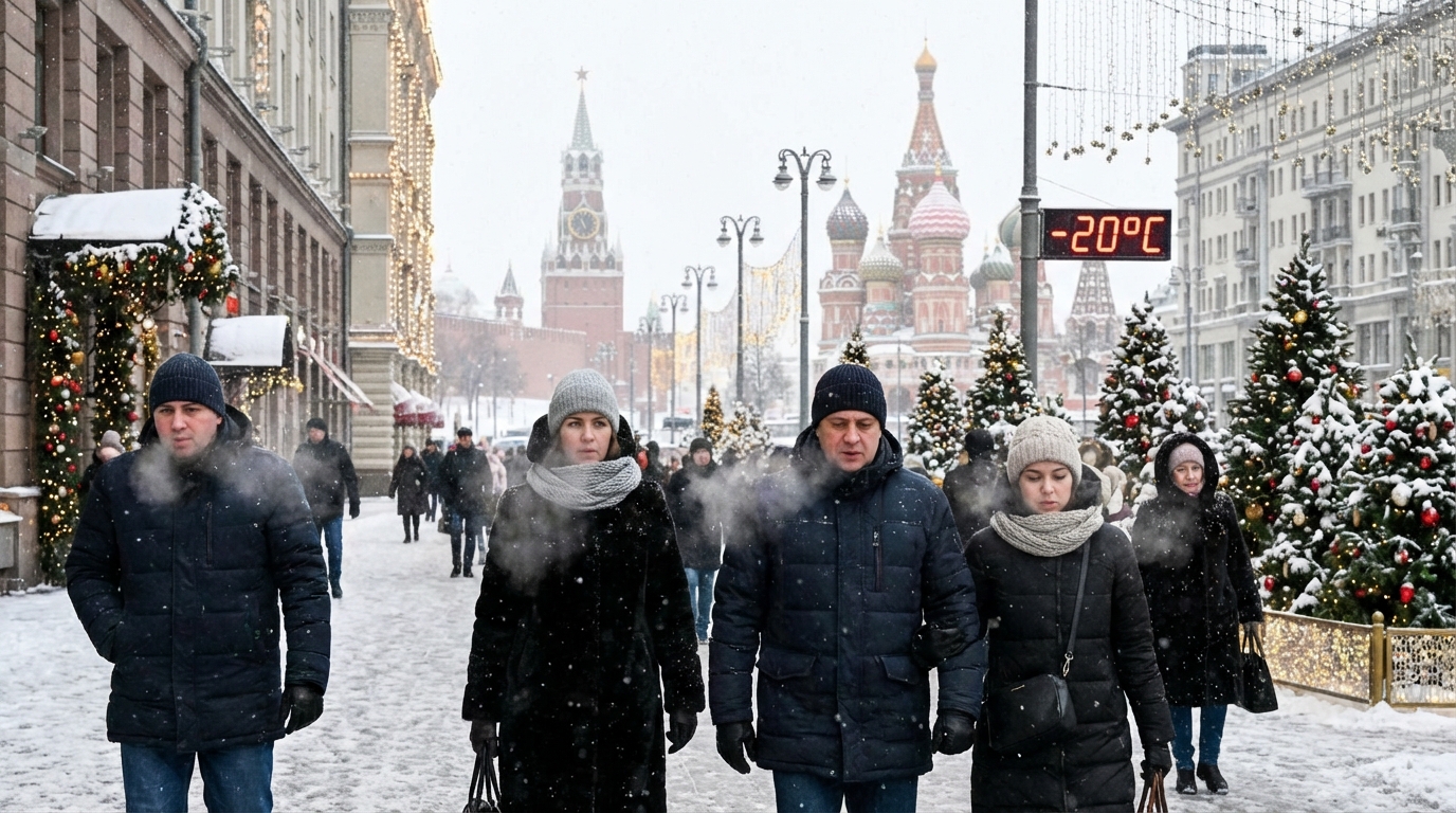 Москвичи встретят Новый год под морозным небом