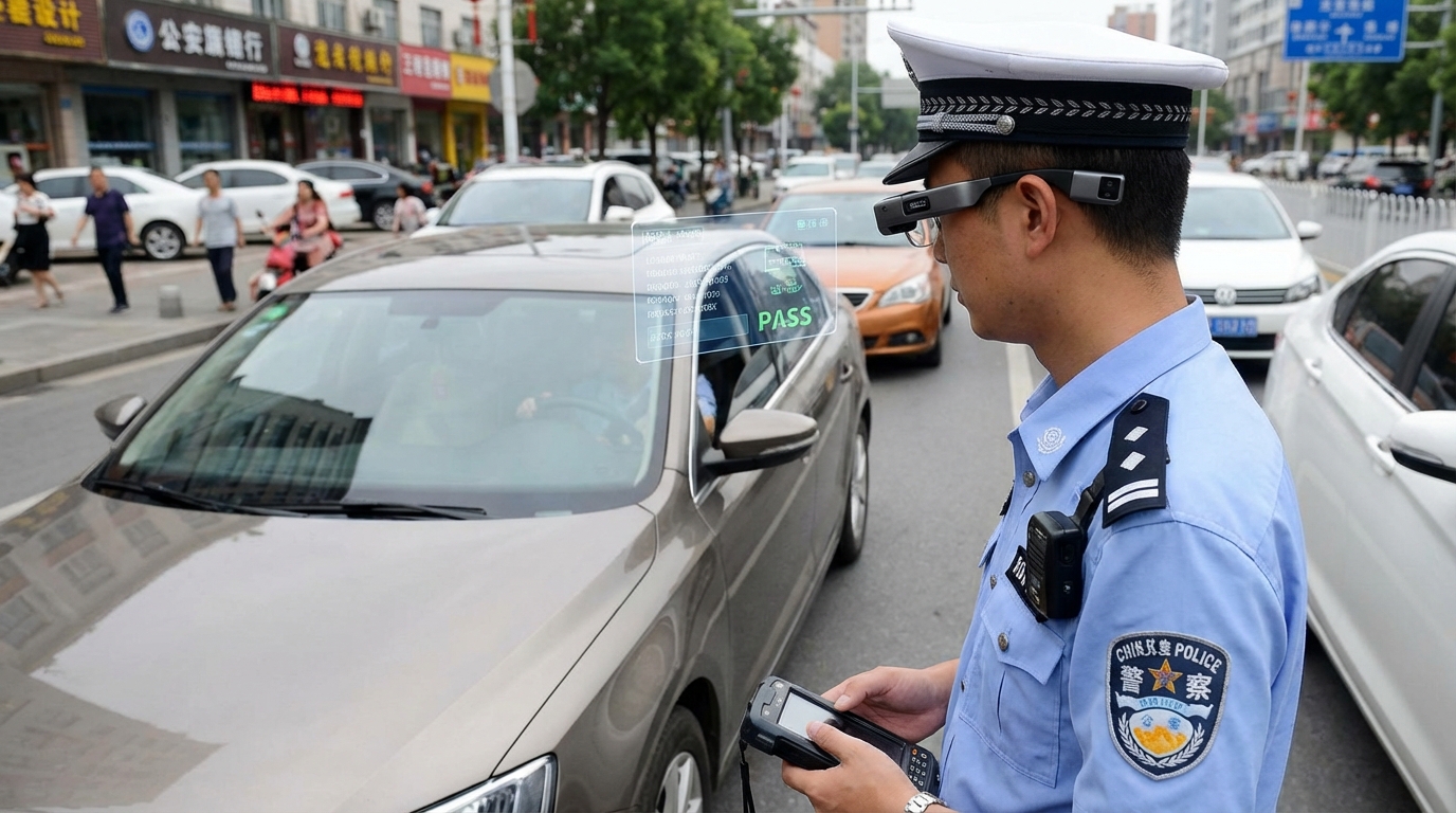 В Китае полицейские начали использовать ИИ-очки для быстрой проверки автомобилей