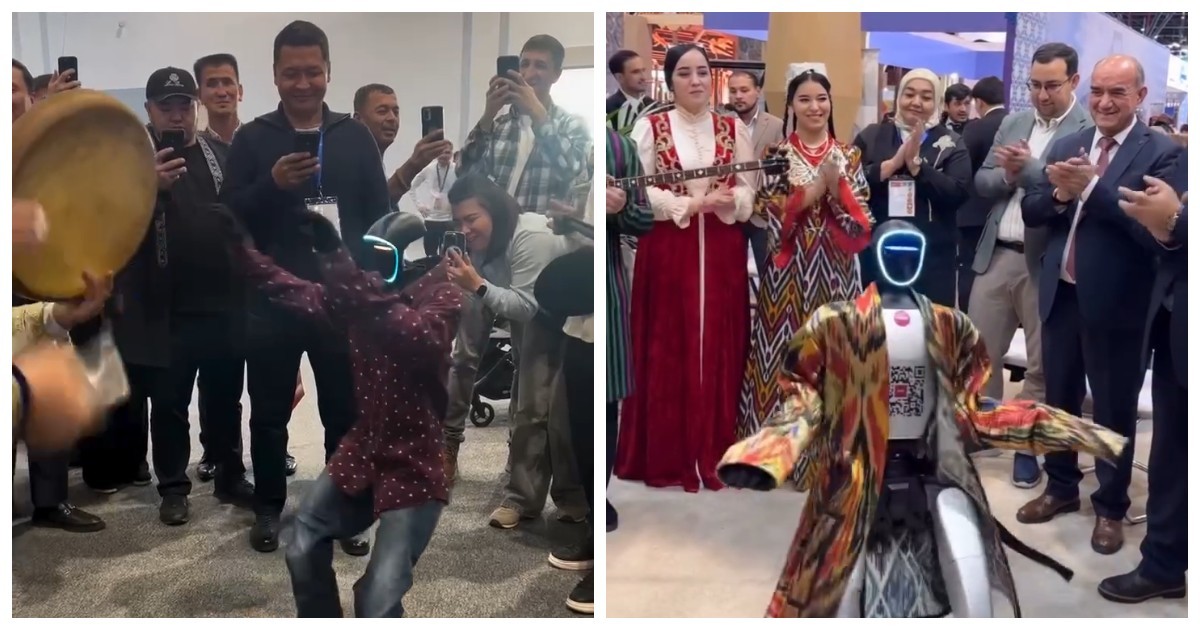 В Ташкенте робот удивил зрителей узбекским танцем на выставке для туристов