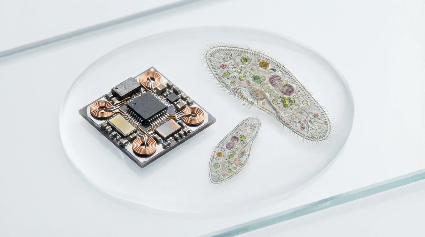 Ученые создали крошечного программируемого робота размером с инфузорию-туфельку